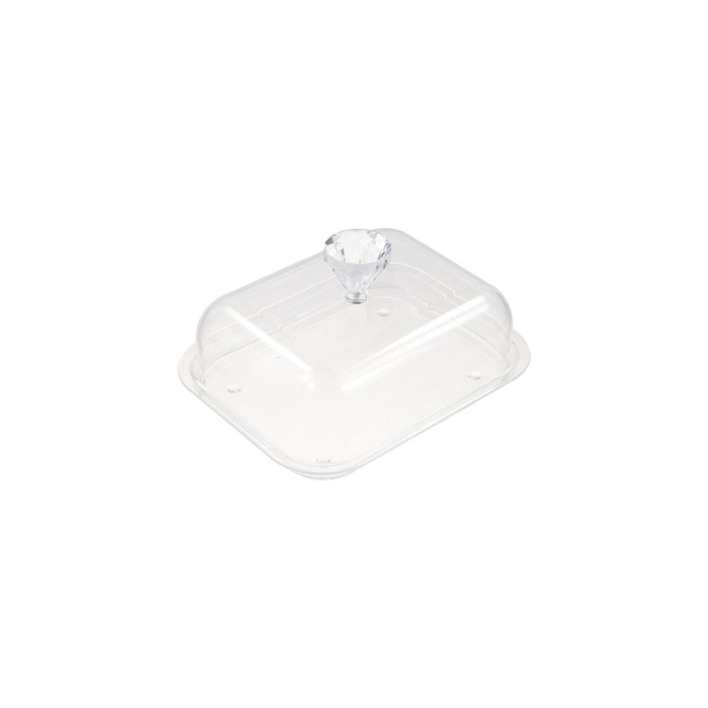 Rectangular Butter Holder Transparent Butter Keeper Tray Convenient Butter Dish Container  Kitchen