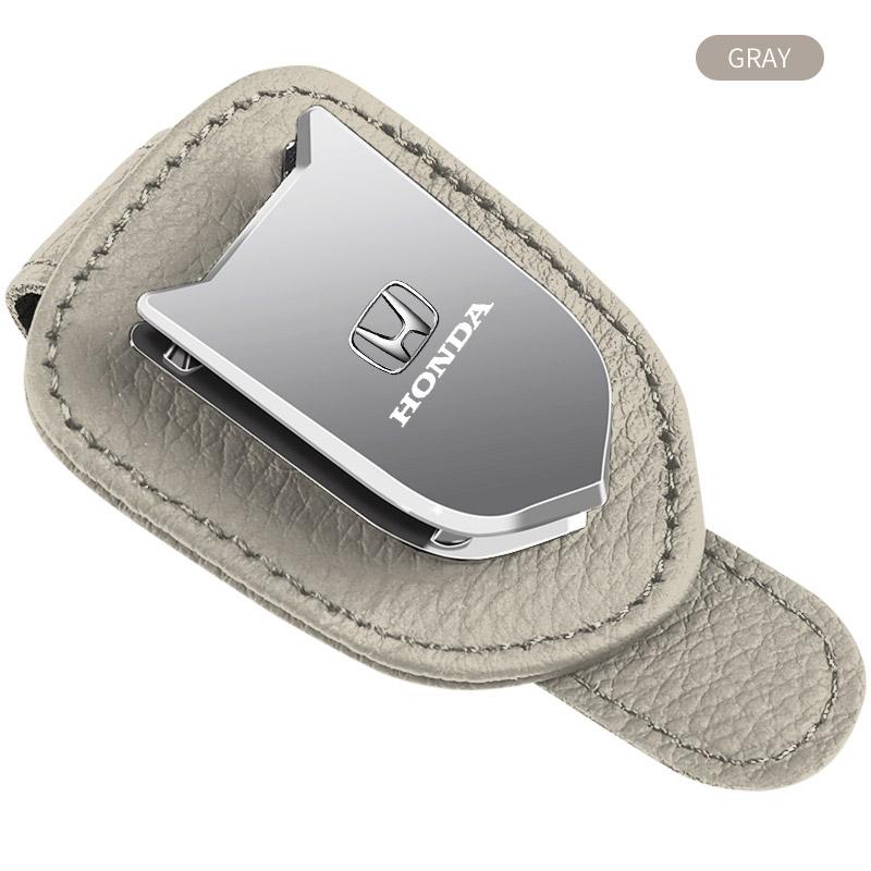 Auto Sun Visor Glasses Box Sunglasses Clip Card Ticket Holder Stand For Honda Fit Mugen Insight Type S R VTEC DOHC Modulo Vezel Legend RR Si
