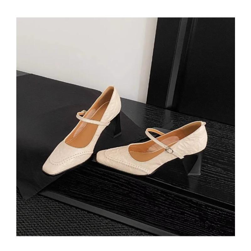 Ultra měkké boty na nízkém podpatku - Nový styl Platformové dámské boty, Čtvercová špička Platformové boty