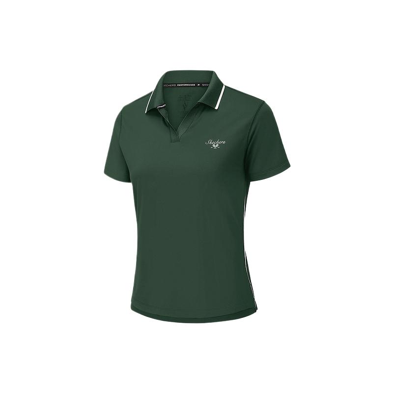 Skechers Breathable Moisture-Wicking Comfortable Short Sleeve Sports Polo Shirt Women tops P226W257-0546 S