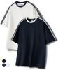 UNTAPPED STUDIO Oversized Track Short Sleeve Color Block T-Shirt 3 Colors