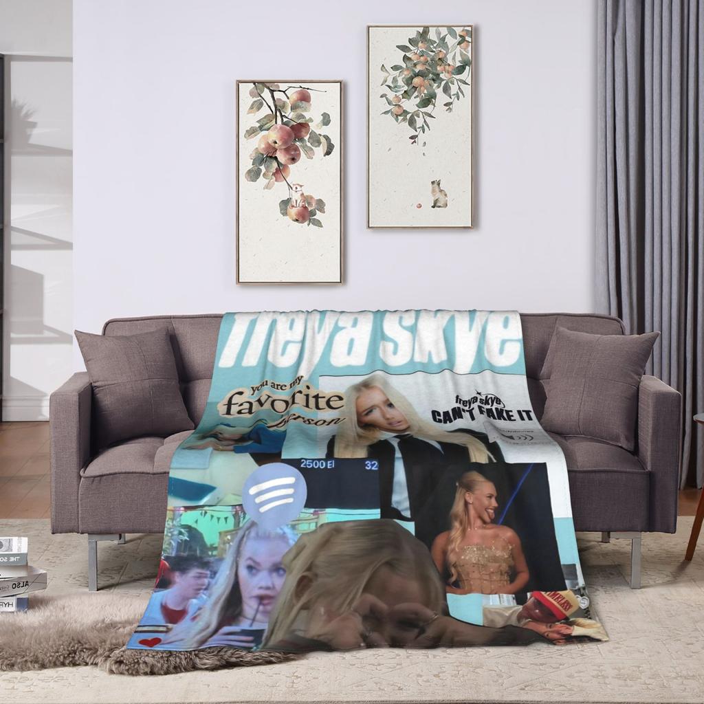 Freya Skye Super Soft Blanket Travel Plush Bedding Throws Funny Living Room Flannel Bedspread Sofa Bed Cover