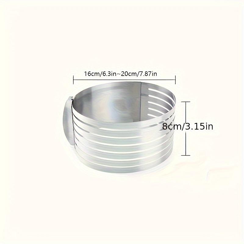 1pc, Adjustable 6-Layer Stainless Steel Cake Slicer - Perfect for Bread, Mousse and DIY Baking, Food Safe, Suitable for 6-8 Inch Cake, 6-Layer