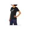 Asics Logo Crew Neck Soft Comfortable Sports Short Sleeve T-Shirt Women Tops Black 2032D020-001