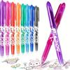 8 Color Erasable Pen Set, 0.5Mm Fine Tip, Built-In Eraser, Colored Gel Pens for Drawing And Doodling, Great for Note Taking And Writing