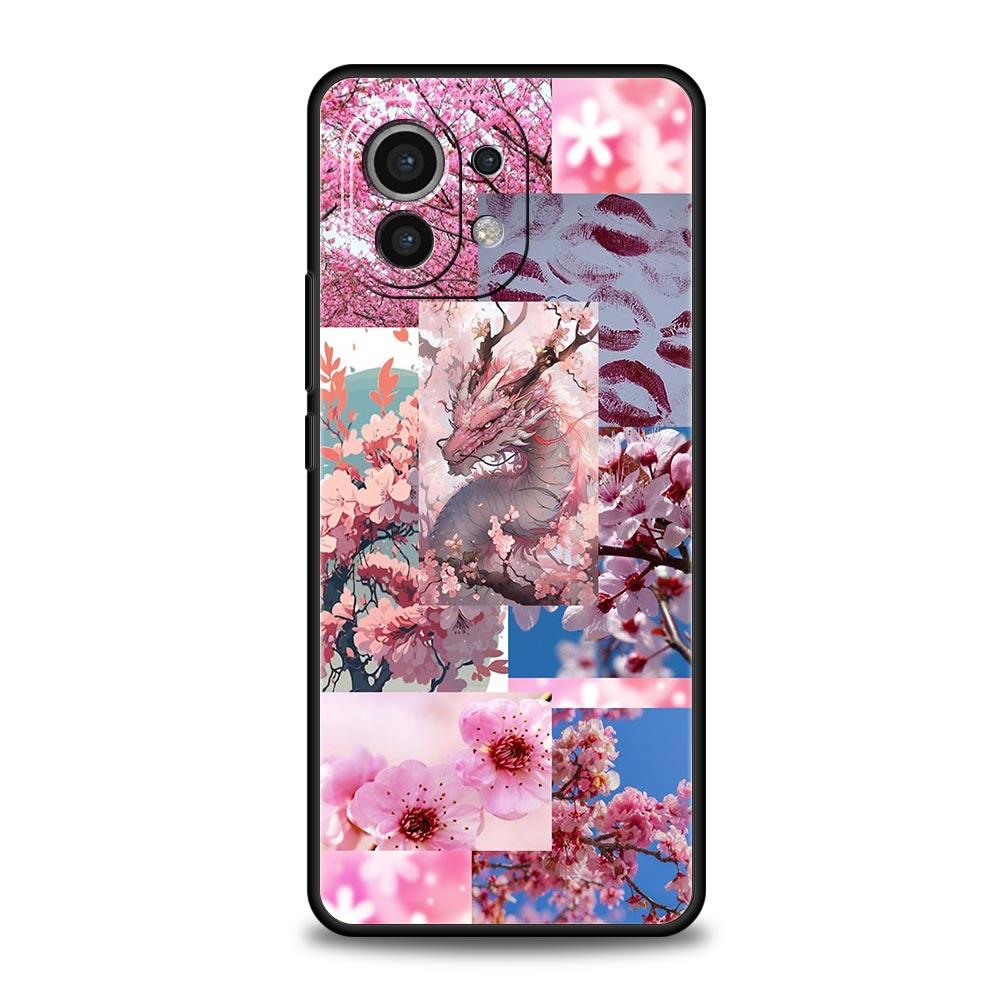 Korean Flower Phone Case Cover for Xiaomi Mi 17 Pro Max 15 14 13 12 11 Ultra 15T 14T 13T 12T 11T Pro Lite Soft TPU Shell Fundas