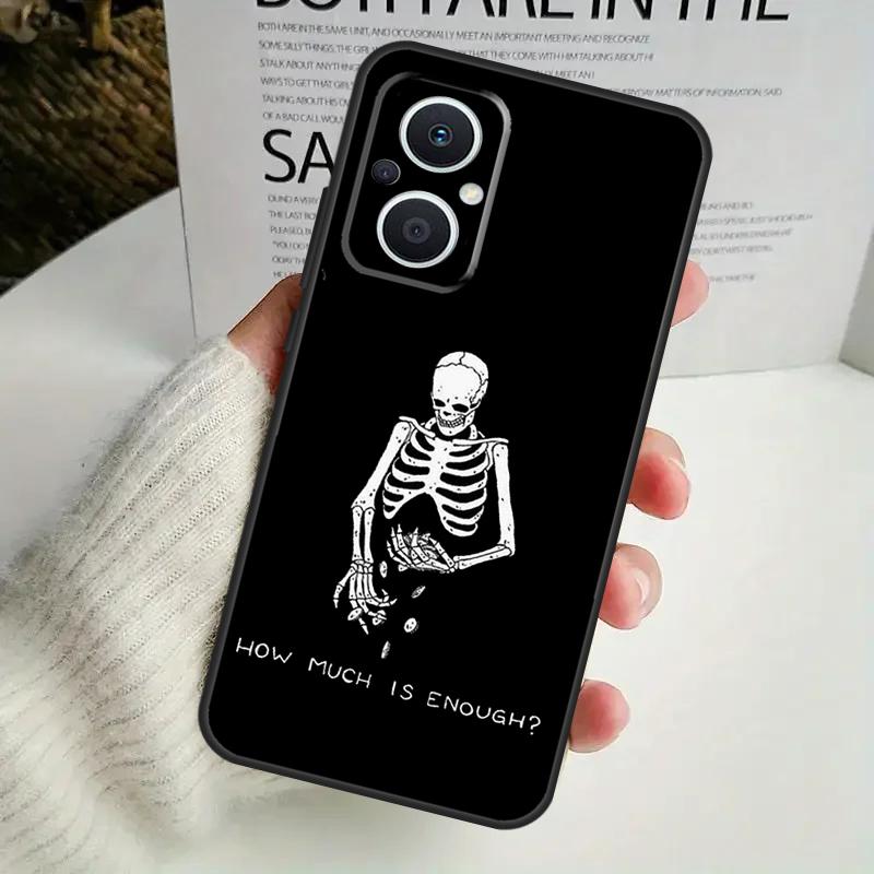 Aesthetics Skeleton Phone Case For OPPO Reno 8T 14F 13 F 12 11 10 14 Pro 7 8 Lite OPPO Find X8 X6 X5 X9 Pro Cover