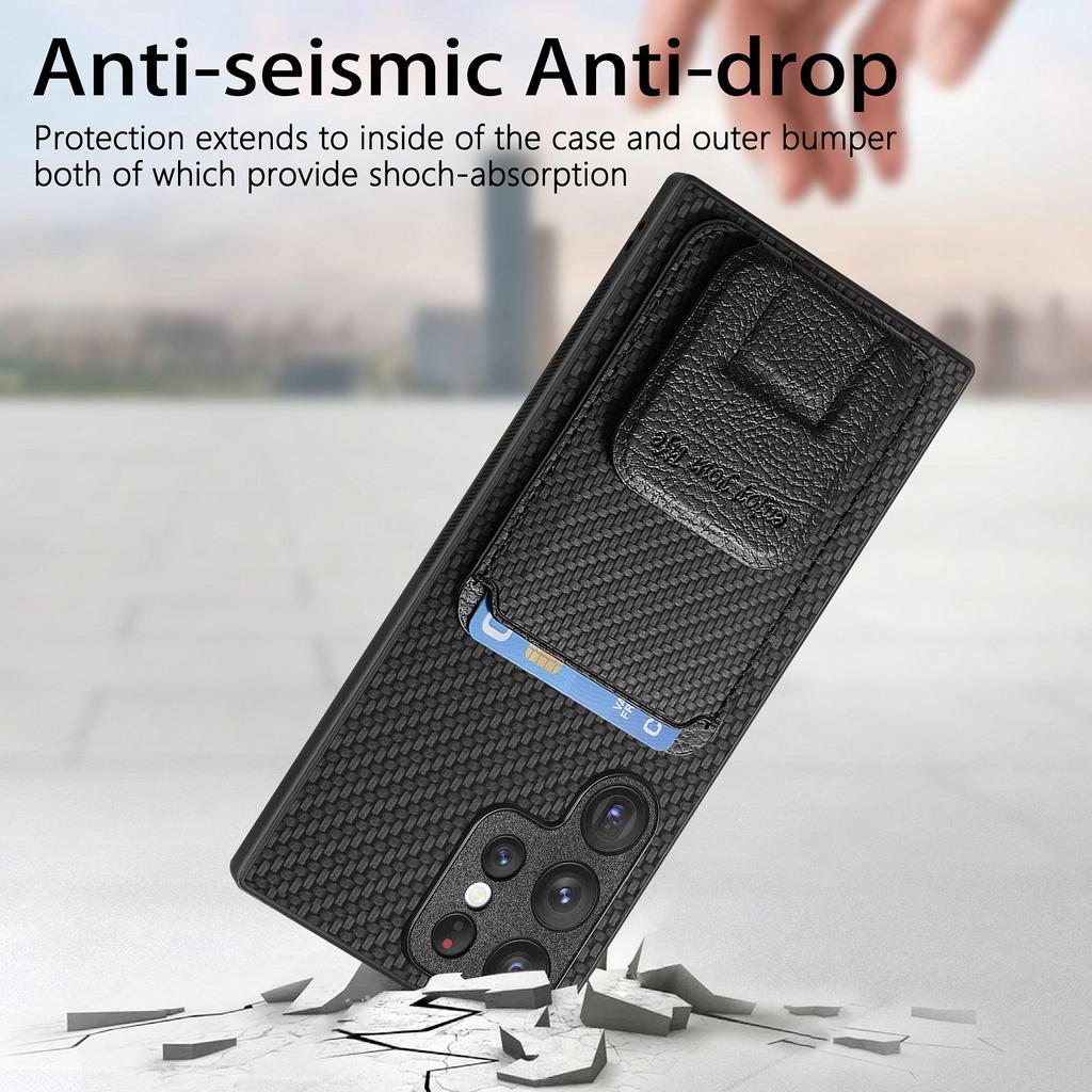 Foldable Kickstand Cards Solt Wallet Case For Samsung Galaxy S24 Ultra S23 S22 Plus S21 FE A14 A24 A34 A54 A15 A05 A55 A35 Bag
