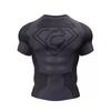 Neues amerikanisches Muskel-Fitness-Herren-Sport-Kurzarm-Freizeit-Lauf-Schnelltrocknendes Atmungsaktives Tights-T-Shirt