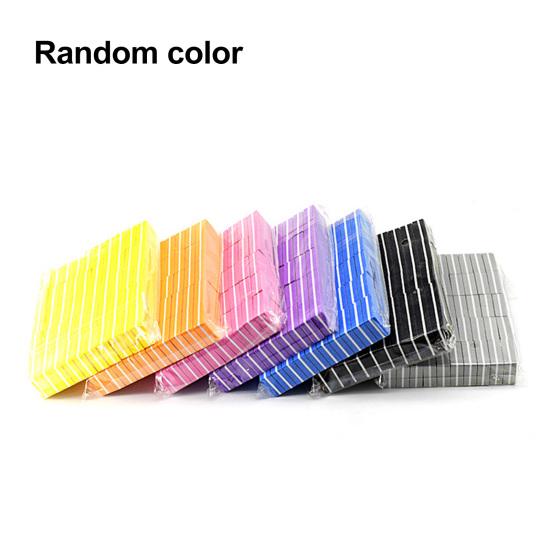 50 Stück Nagelfeilen Doppelseitig Ausreichende Menge Hohe Elastizität Kompakte Größe Wiederverwendbar Polieren Nageloberfläche Baumwolle
