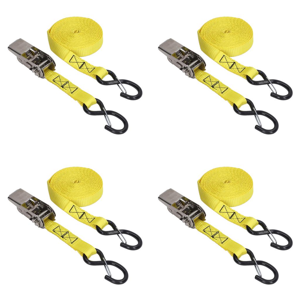 5 Meters Ratchet Straps 800kg Safe Pull Strength Cargo Tie Down Bundle Tension Belt for Ship Transportation Fixing