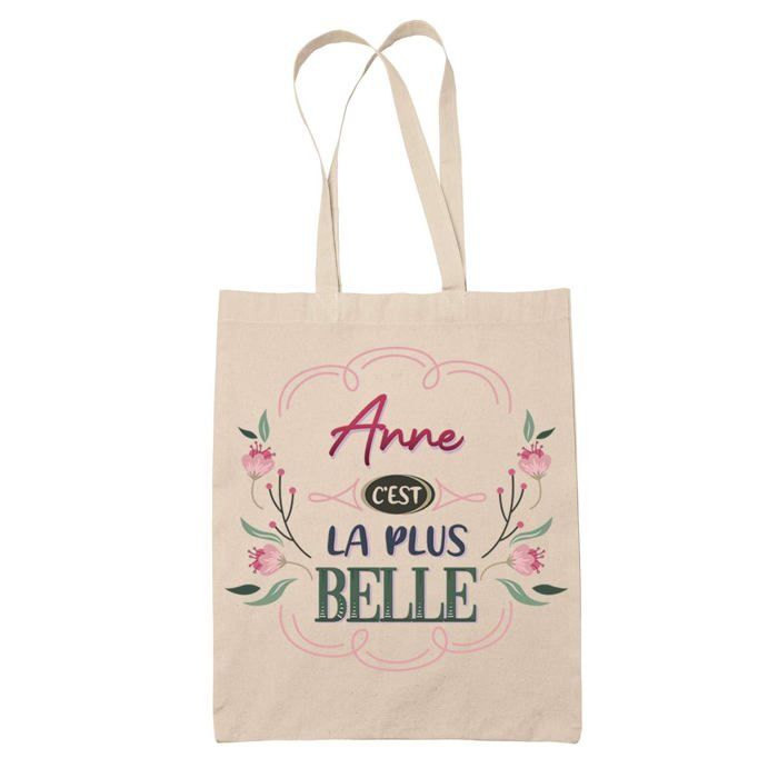 Sac cabas - PLANETEE - Anne la plus belle - Jute - Imprimé en France - Anses solides