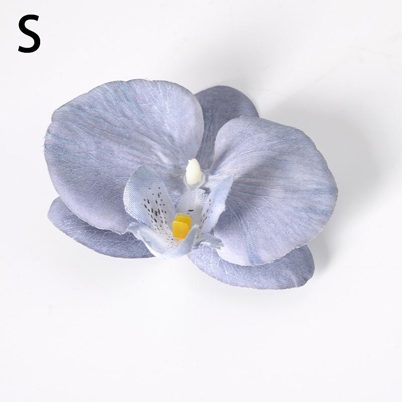 10 Stück Simulierte Gemusterte Schmetterlingsorchidee Künstliche Blumen für Heim-Zimmerdekoration Hochzeitskranzdekoration DIY Haarkarten