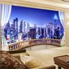 Custom 3D Wallpaper City Building Night Landscape Photo Wall Mural Living Room Bedroom Background Wall Papers Papel De Parede