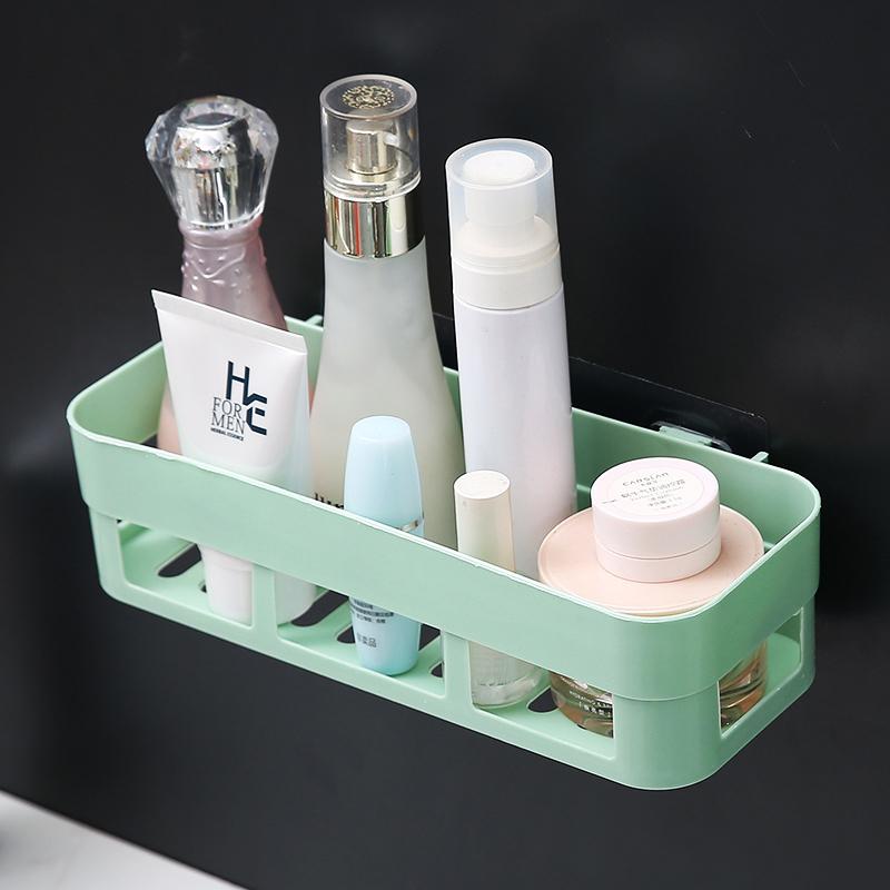 Bathroom Shelf Organizer Toilet Adhesive Shampoo Gel Storage Basket Decoration Bathroom Corner Shower Shelf Rack Accessories