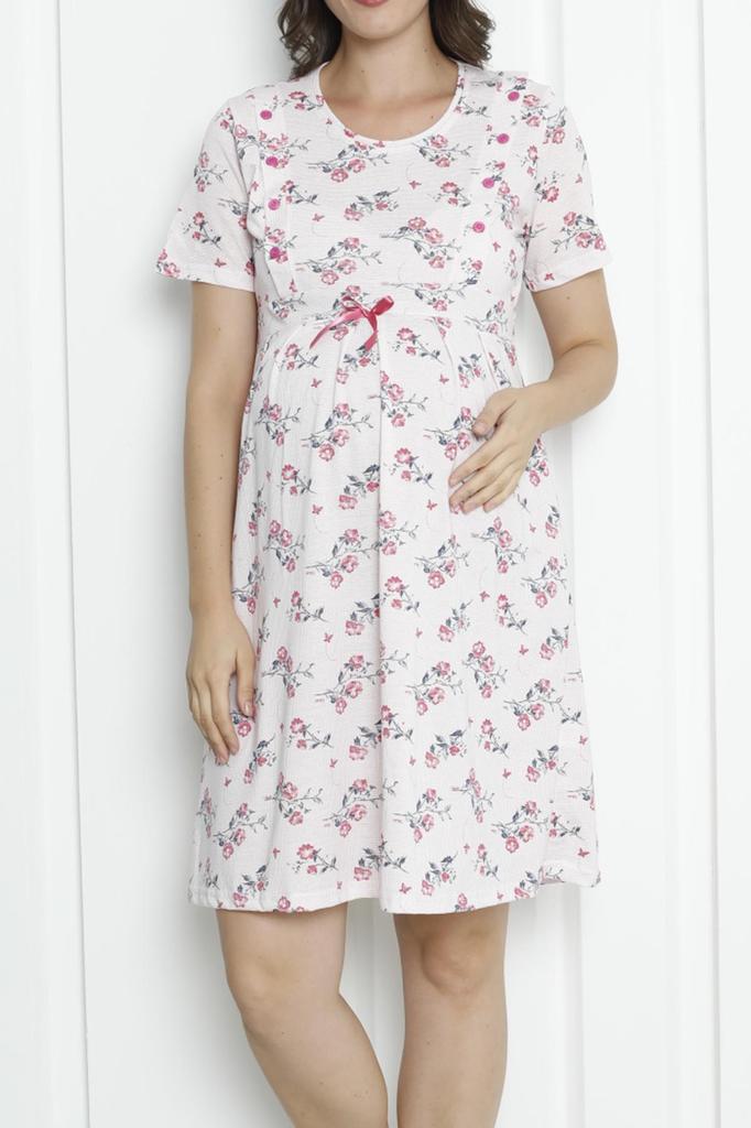 Maternity Tunic Nightgown Short Sleeve Lycra Plus Size Wide Size Range