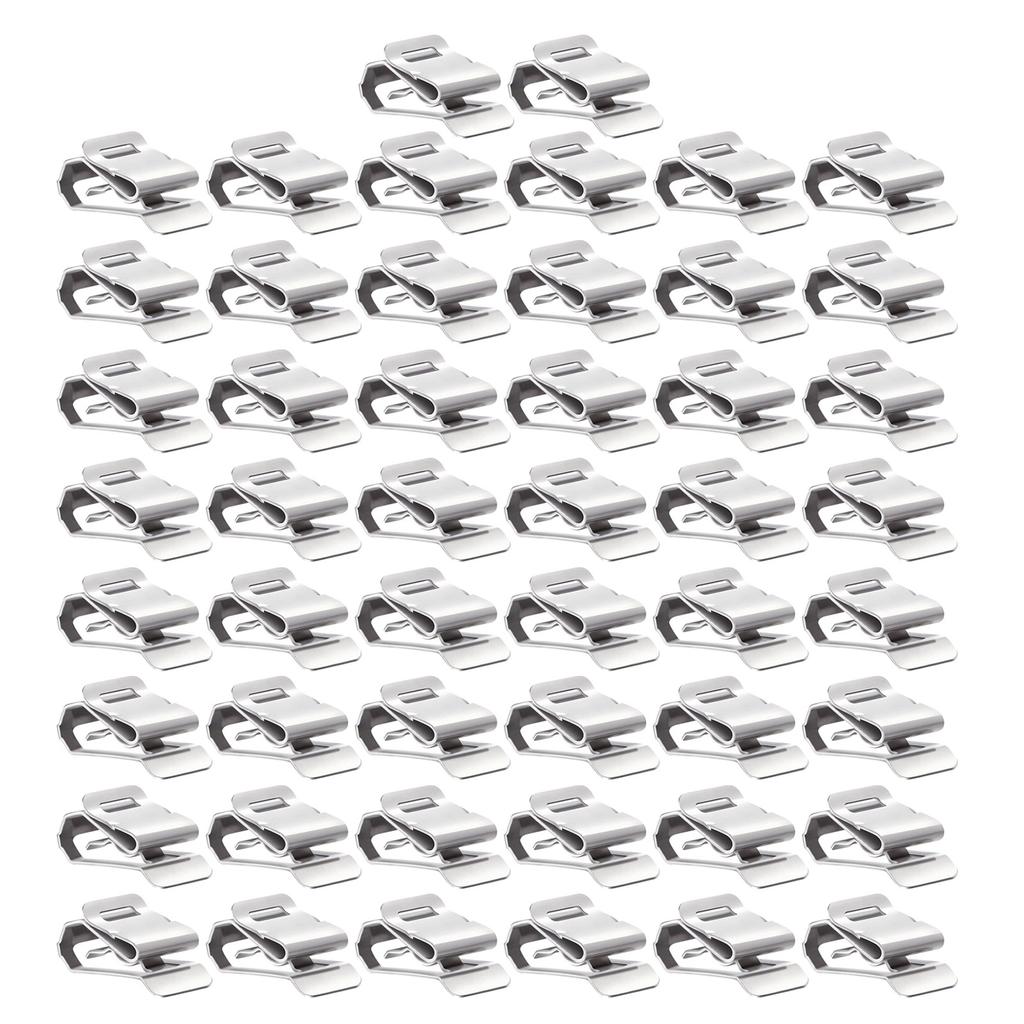 50Pcs Solar Panel Wire Clamp Stainless Steel Cable Clamp Replacement Solar Cable Fastener Organizers Easy Installation