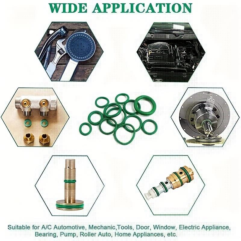 Kit de O-Rings para Ar Condicionado com 595 peças, 36 Tamanhos de Anéis O de Borracha de Vedação Conjunto Sortido para Compressor Automotivo A/C Reparo de Tubulação