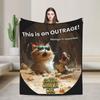 Dungeon Crawler Carl This Is an OUTRAGE Blanket Flannel Decoration  Breathable Throw Blanket for Bed Bedroom Plush Thin Quilt