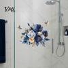 Creative Soft Decoration Gifts Watercolor Flower Wall Stickers, Removable Rose And Peony Decals, Waterproof PVC Mural, Modern Botanical Murals