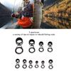 10pcs Lure Fishing Rod Guide Rings 5 Sizes Ceramic Stainless Steel Fishing Rod Eye Guide Set Casting Fishing Rod Tip Repair Kit