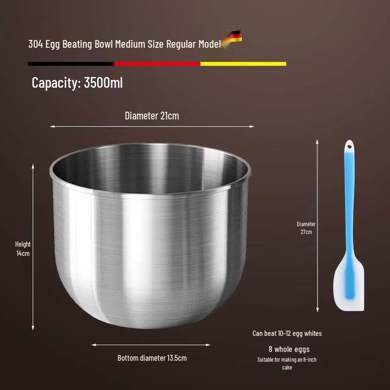 304 Stainless Steel Deep Mixing Bowl Set