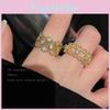 Unique Lace Openwork Ring With Dual Pearl Design Ideal For Fashion Forward Women