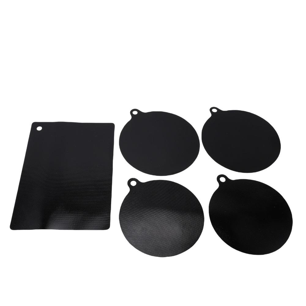 5PCS Round Heat Insulated Pad Black Scratch Proof Pad Cook Top Non Slip Pad Stove Top Protection