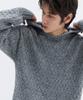 TRIP LE SENS Wool Hair Cable Hooded Knit_Brown