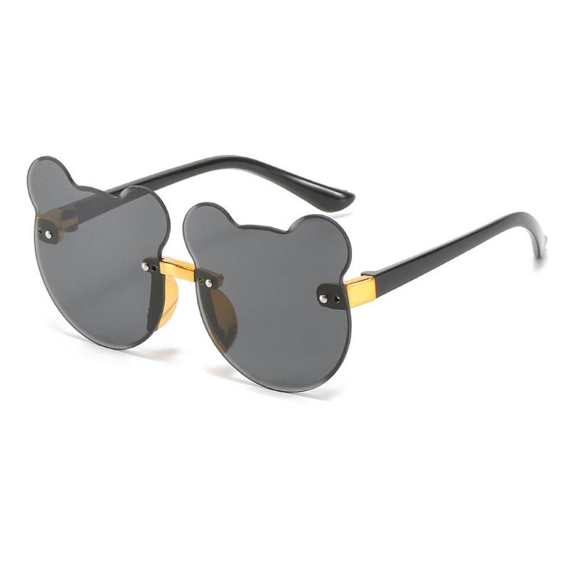 Summer Girl Boys Cute Kids Rimless Sunglasses Animal Cartoon Bear Children Baby Outdoor Sun Glasses Lunette Soleil Enfant