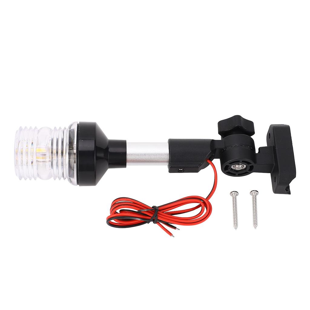 Anchor Light IP67 Waterproof White Light LED 3NM Visibility All Round Fold Down Boat Stern Light for Pontoons Flat