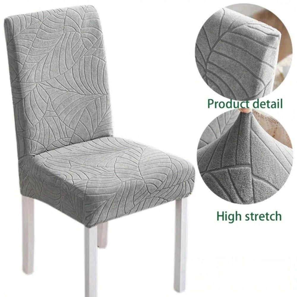 High Back Dining Chair Cover Stretch Jacquard Jacquard Chair Cover Stretch Chair Cover  Kitchen