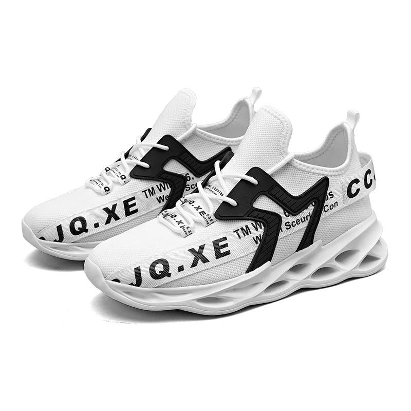 

Мужские кроссовки с буквенным принтом, модные кроссовки для бега, трикотажные спортивные кроссовки с амортизацией для бега, легкие кроссовки Zapatillas 36