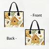 Cute Bee Pattern Tote Bag Casual Handbag for Daily Shopping