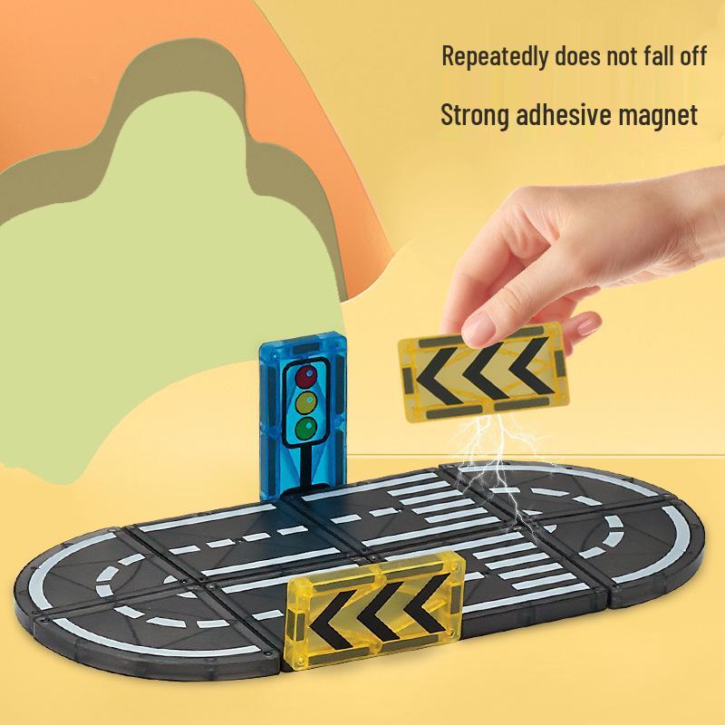 Magnetic Tiles: Stained Glass Puzzle & City Tracks for Kids 3+