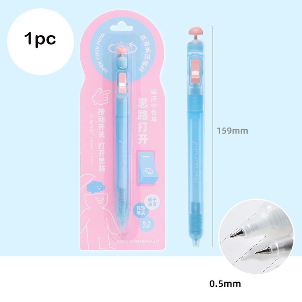 Smooth Writing Relax Switch Pen Anti-Anxiety Study Tool New Fidget Clicker Gel Pen  for Exam Prep B