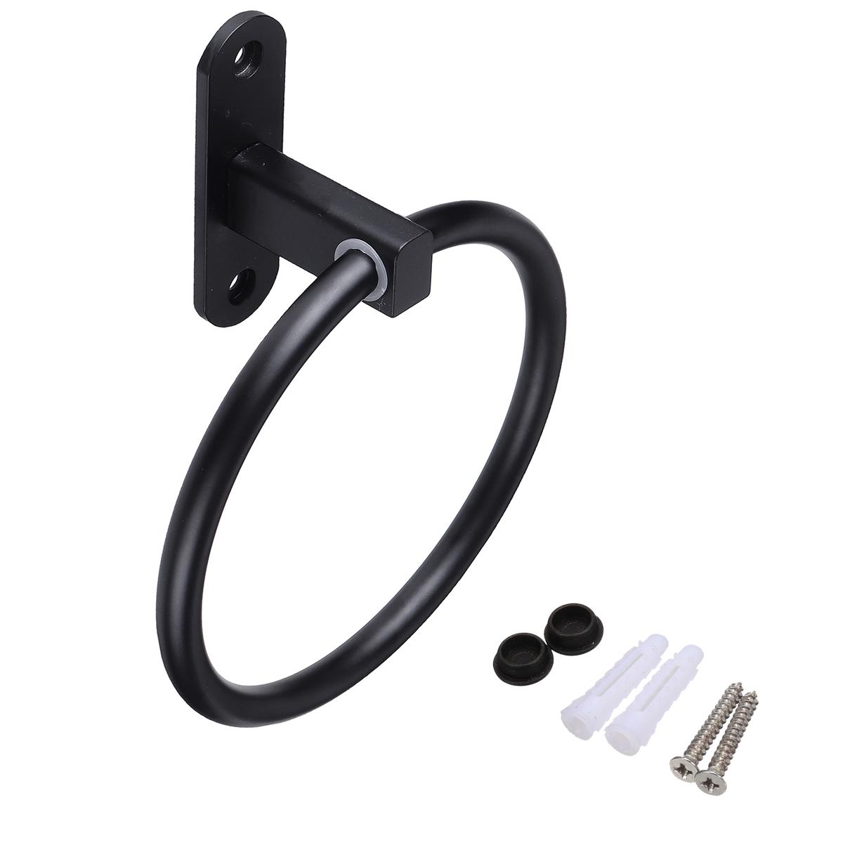 

Матовый Черный Круглый Ручной Полотенцесушитель Вешалка Отделка Нержавеющая сталь Ванная комната Держатель для полотенец Настенный держатель для полотенец Для полотенец Кухня Стильная ванная комната