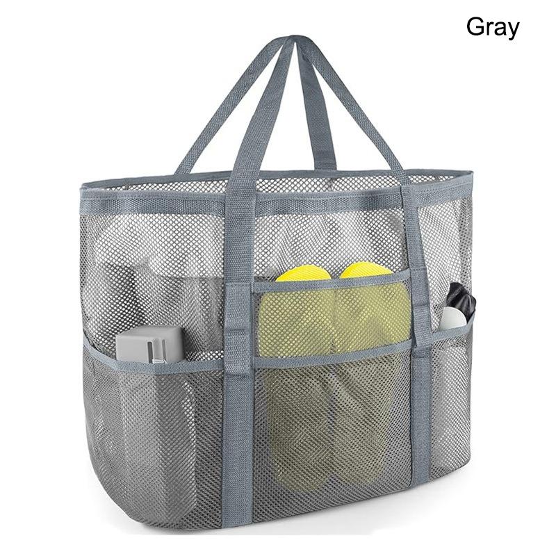 Oversized Mesh Beach Wash Bag, Large Capacity Storage Bag, Foldable Mesh Beach Tote Bag, Beach
