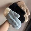 Unisex Alpaca Wool Knit Winter Gloves With Fleece Lining For Commuting And Outdoor Activities