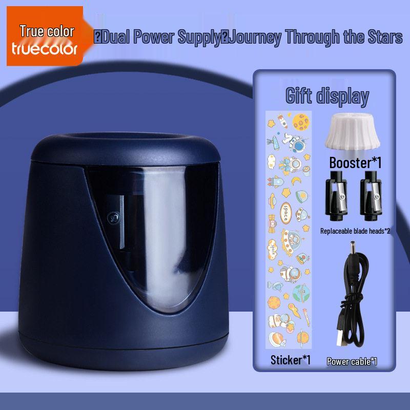 Rechargeable Automatic Electric Pencil Sharpener for Children in True Colors