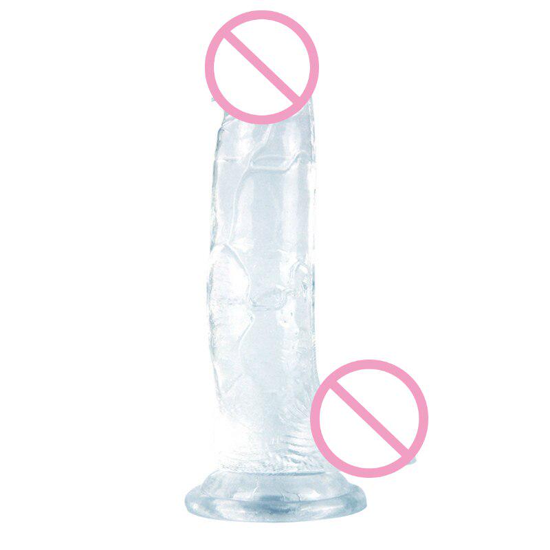 Realistic Soft Jelly dildo simulace penisu Crystal Dick ženský masturbátor pro dospělé sexuální hračka pro ženy