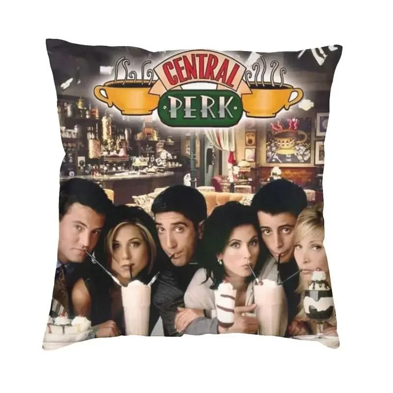 Friends Charaktere Klassisches Poster Kissenbezug TV-Show Samt Niedlicher Kissenbezug für Sofa Doppelseitiger Druck Kissen