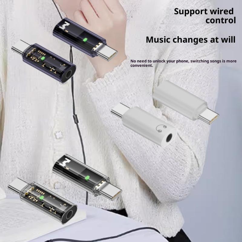 1Pcs Earphone Aux Adapter Type C To 3.5Mm Audio Adapter For Phone 15 Galaxy S24 S23 Ultra Usb Type C To 3.5Mm Aux Adapter