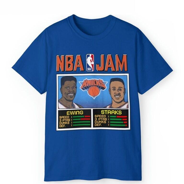 Редкая футболка унисекс для фанатов баскетбола Ewing and Starks NY K..nicks S-5XL XXXXL