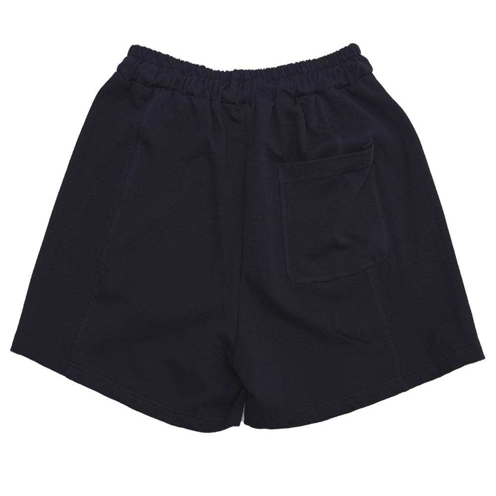 Moseu Elastic Waist Sweat Shorts_Black