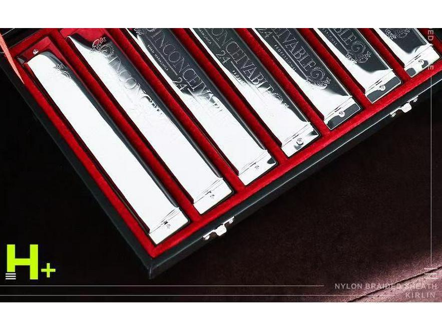 Swan 24-Hole Harmonica Set: 7-Piece and 12-Piece Options, ABCDEFG Keys, for Students and Adults, Beginner Wind Instrument.