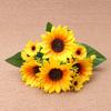Artificial Small Sunflower Bouquet - 13 Heads, Silk Flowers, Home Decor & Photography Props