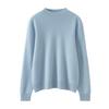 Lekasha Women's 100% Pure Cashmere Half-High Collar Loose Pullover for Autumn/Winter