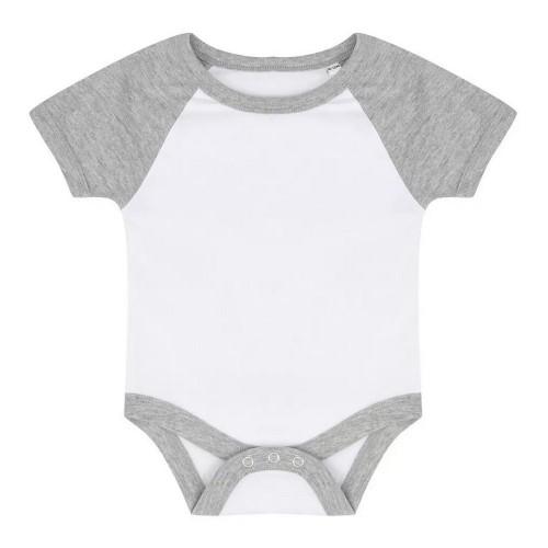 

Larkwood Baby Baseball Short-Sleeved Bodysuit 43435 сірий/білий