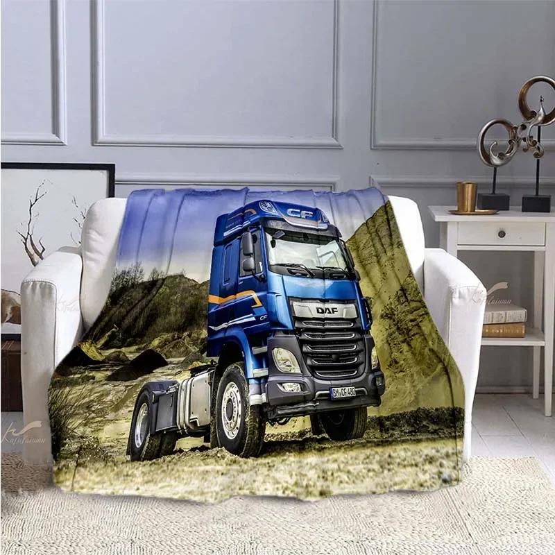 DAF Throw Blanket Truck Super Soft For Auto Parts Modern Cartoon Blanket Bedspread Throw Travel Dropship